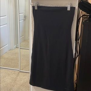 All Saints Black Tunic Length Tube Top